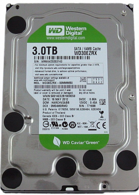 Жёсткий диск 3.5' 3TB Western Digital WD30EZRX